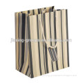 Stripe paper gift bag with handle rope, customized size and color